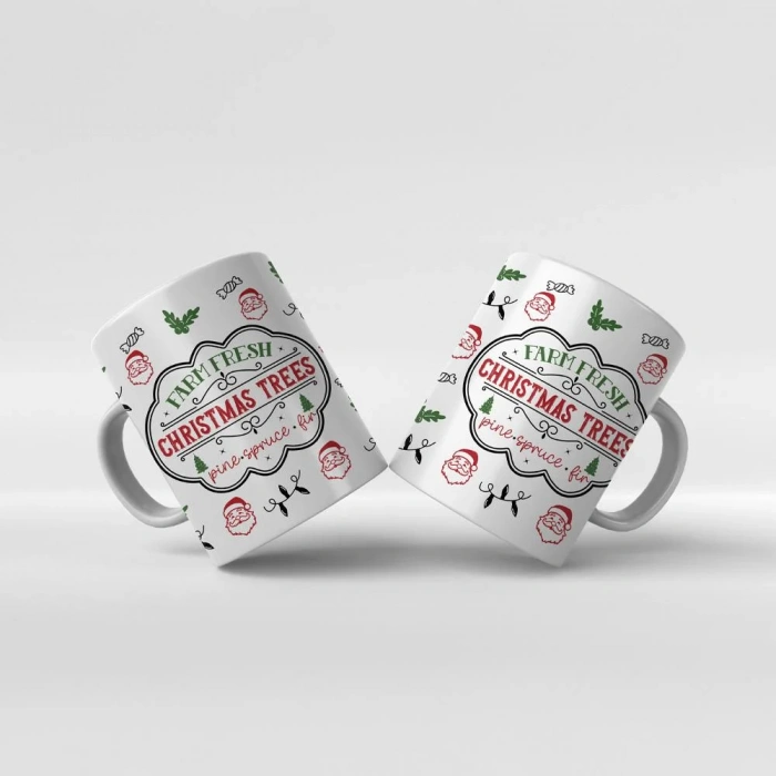 Baskılı Kupa Bardak Yeni Yıl Teması - 111