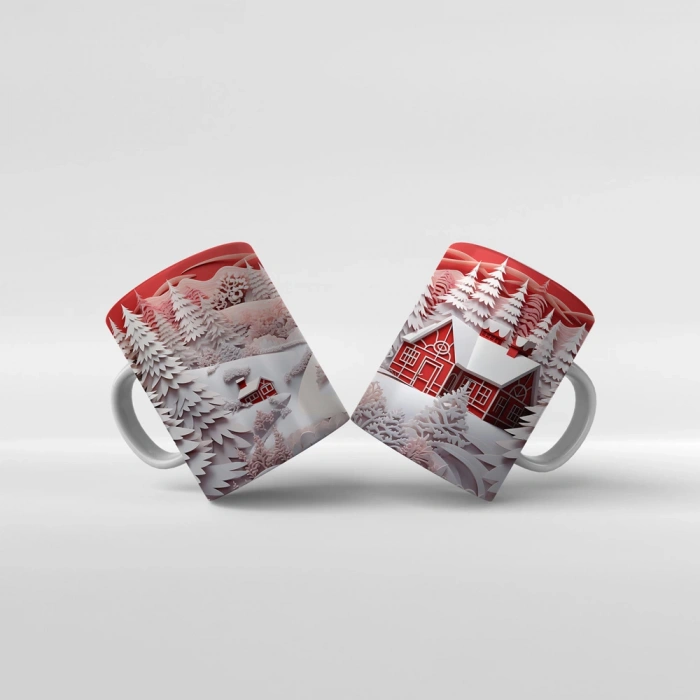 Baskılı Kupa Bardak Yeni Yıl Teması - 30