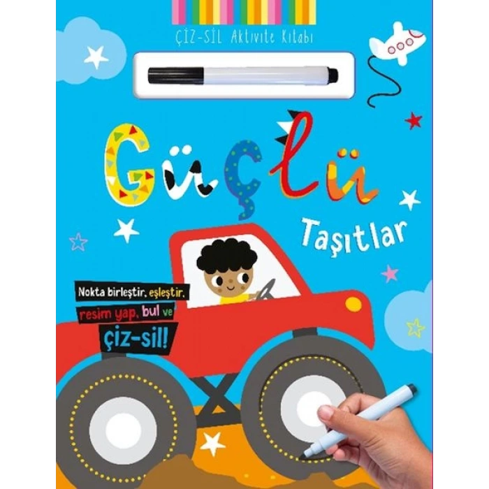 Çiz – Sil Aktivite Kitabı Güçlü Taşıtlar