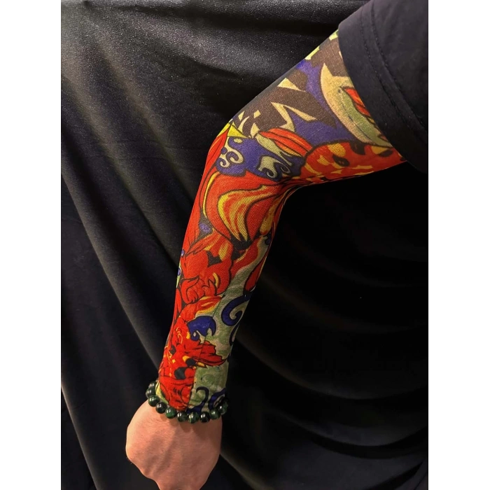 Çorap Dövme Giyilebilir Kol Bacak Dövmesi Likralı 2 Adet Model 4