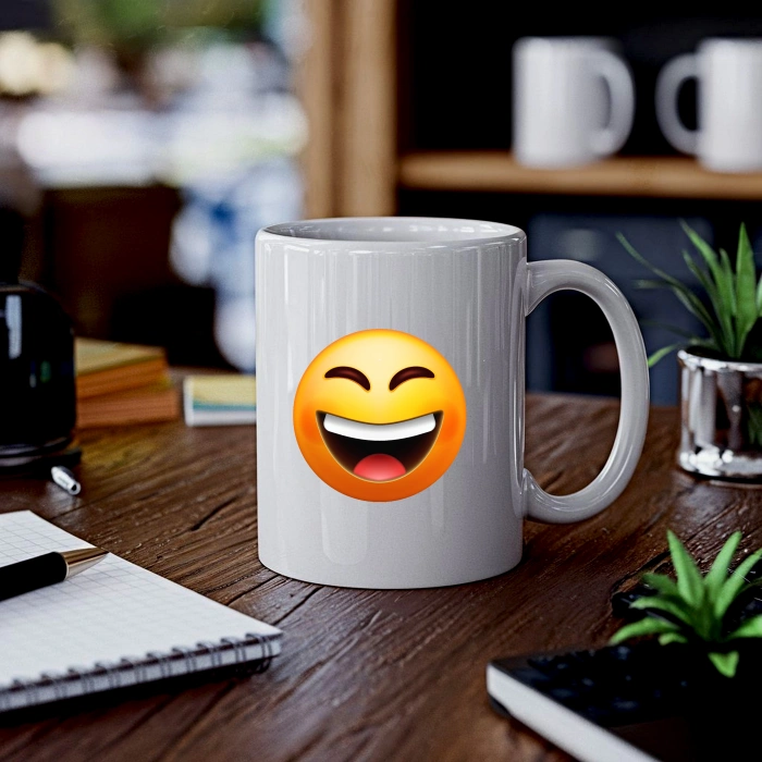 Emoji Baskılı Kupa Bardak - Gülme Krizi