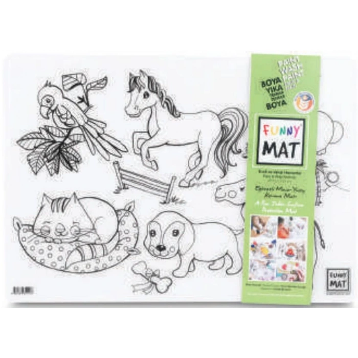 Funny Mat - Evcil Hayvanlar Ve Vahşi Hayvanlar 33,5 x 48 cm
