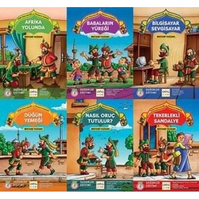 Güler Yüzle Tatlı Söz - Hacivatla Karagöz Dizisi (6 Kitap)(Değerler eğitimi)