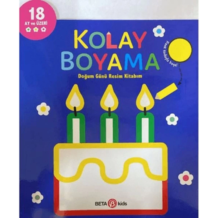 Kolay Boyama Doğum Günü Resim Kitabım