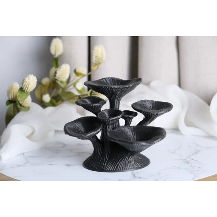 Modern Mantar Formlu Takı & Yüzük Standı – Dekoratif Masa Objesi