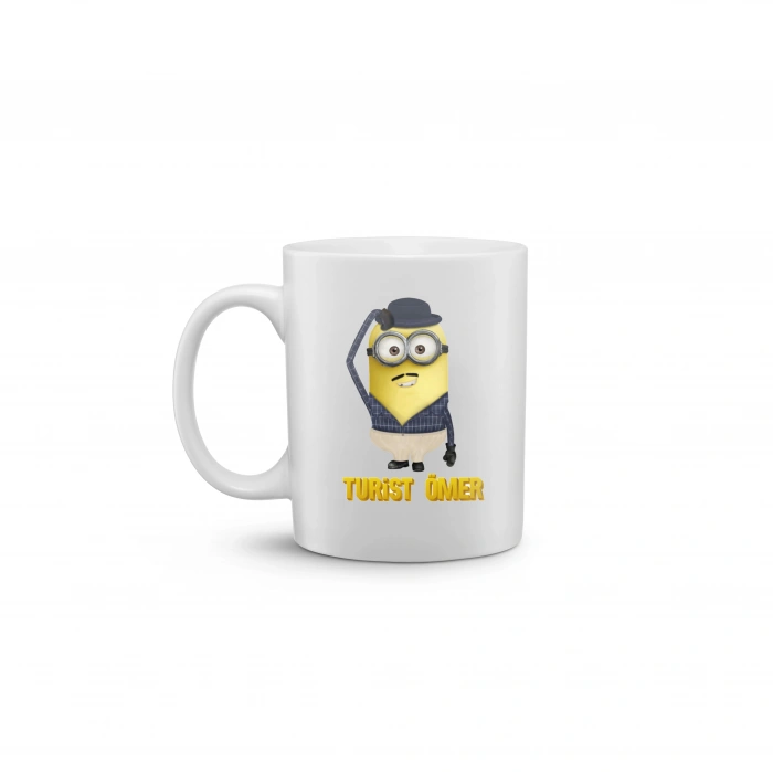 Yeşil Çam Minyonlar Baskılı Kupa Bardak ‘’ Turist Ömer ‘’