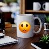 Bunu Paylaş Arkadaşına E-posta Gönder Emoji Baskılı Kupa Bardak - Çatık Yüz