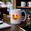 Emoji Baskılı Kupa Bardak - Kalp Gözlüm