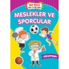 Okul Öncesi Boya-Öğren - Meslekler ve Sporcular - Çıkartmalı