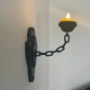 Zincirli Duvar Mumluk – Gotik & Orta Çağ Tarzı Dekoratif Duvar Aksesuarı