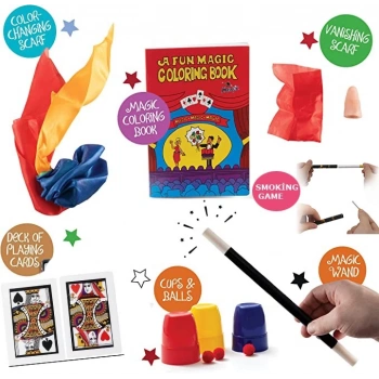 7 Parçalık Lüks Sihirbazlık Seti ( Defter-mendilli Parmak-deste-iskambil--kaybolan Deste-mendil )