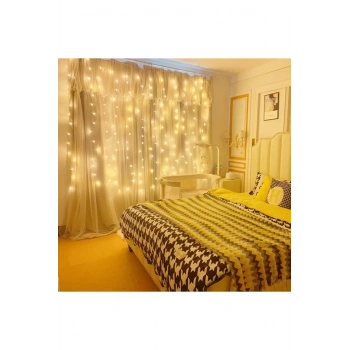 8 Fonksiyonlu Peri Perde Led Uzaktan Kumandalı Günışığı Perde Peri Led (3 Mt X 3 Mt)