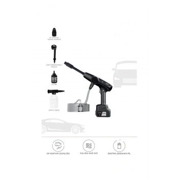 Akülü Şarjlı Yüksek Basınçlı Oto Araba Bahçe Yıkama,temizleme Su Sı