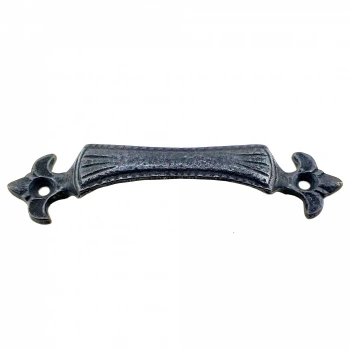 Antika Tarz Dekoratif Pirinç Lale Mobilya Kulbu - 27x115 Mm, Oksit