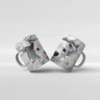 Baskılı Kupa Bardak Sevimli Köpekler- K02