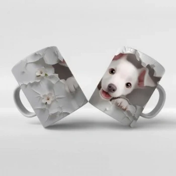 Baskılı Kupa Bardak Sevimli Köpekler - K05