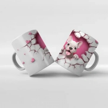 Baskılı Kupa Bardak Sevimli Köpekler - K16