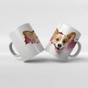 Baskılı Kupa Bardak Sevimli Köpekler - K18