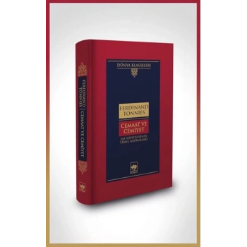 Cemaat ve Cemiyet-Dünya Klasikleri (Ciltli)