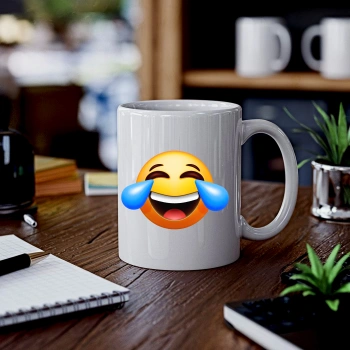 Emoji Baskılı Kupa Bardak - Gözyaşlarıyla Gülen