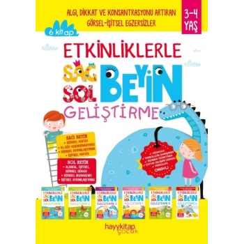 Etkinliklerle Sağ Beyin Sol Beyin Geliştirme (3-4 Yaş), 6’lı Set