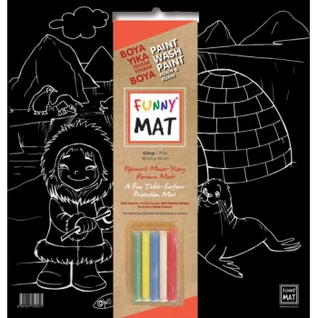 Funny Mat Black Kutup (Tebeşirli)
