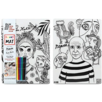 Funny Mat - Pablo Pıcasso Ve Frıda Kahlo 6Lı Kalem Hediyeli 30 x 40 cm