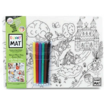 Funny Mat - Prenses Ve Oyun Bahçesi 6Lı Kalem Hediyeli 25 x 35 cm