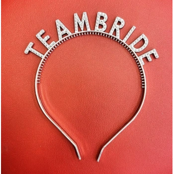 Gümüş Renk Team Bride Taç Plastik – Gelin Ve Nedime Tacı