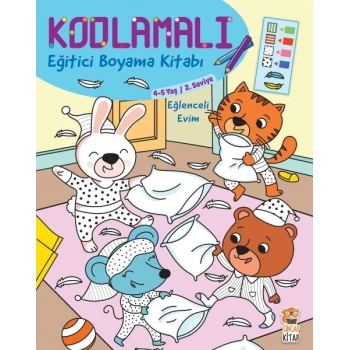 Kodlamalı Eğitici Boyama Kitabı - Eğlenceli Evim