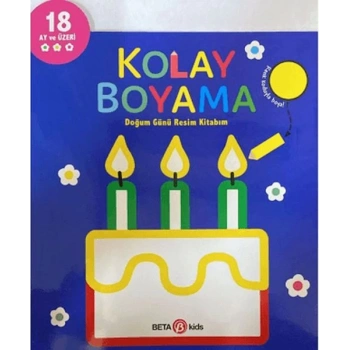 Kolay Boyama Doğum Günü Resim Kitabım