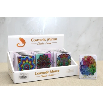 Mandala Desenli Hareketli Sulu El Aynası Alk4583