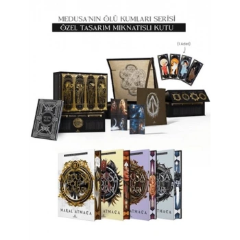 Medusanın Ölü Kumları Serisi - Hediyeli Yan Boyamalı Mıknatıslı Kutu (Ciltli)