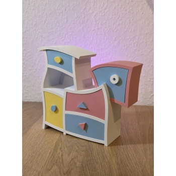 Renkli Mini Çekmeceli Takı & Aksesuar Düzenleyici