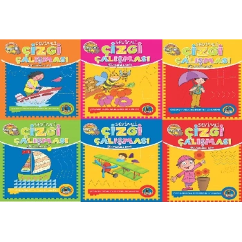 Sevimli Çizgi Çalışması (6 Kitap Set)