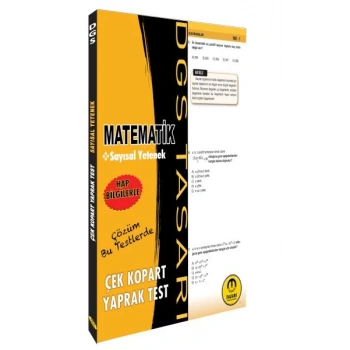 Tasarı DGS Matematik Sayısal Yetenek Yaprak Test Çek Kopart