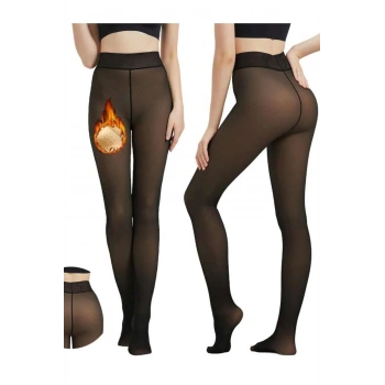 Termal Peluş Siyah Külotlu Çorap Pkc-581