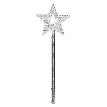 Yıldız Model Peri Asası Melek Asası Prenses Asası Metalize Gümüş Renk