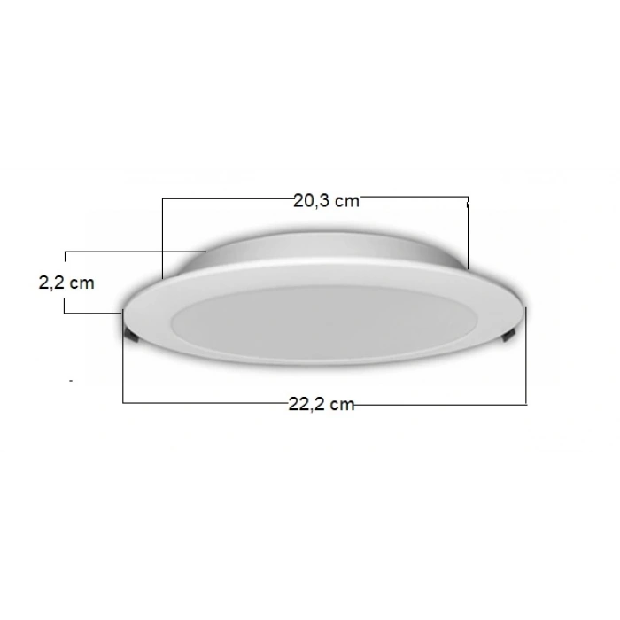2 ADET ZMR 18W beyaz ışık SLIM BACKLIGHT PANEL ARMATÜR