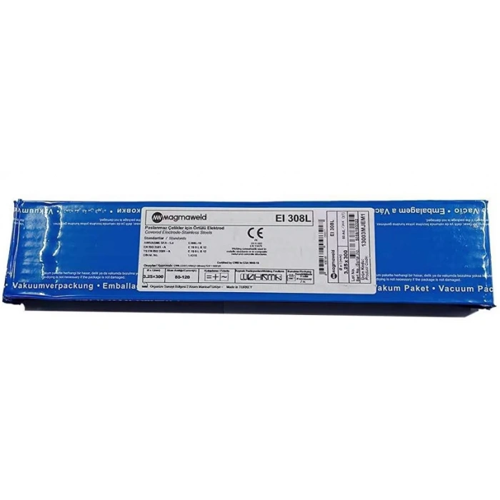 3,25 mm EI308L İNOX ( PASLANMAZ ) ELEKTROT MAGMAWELD ( 1 paket 60 adet )