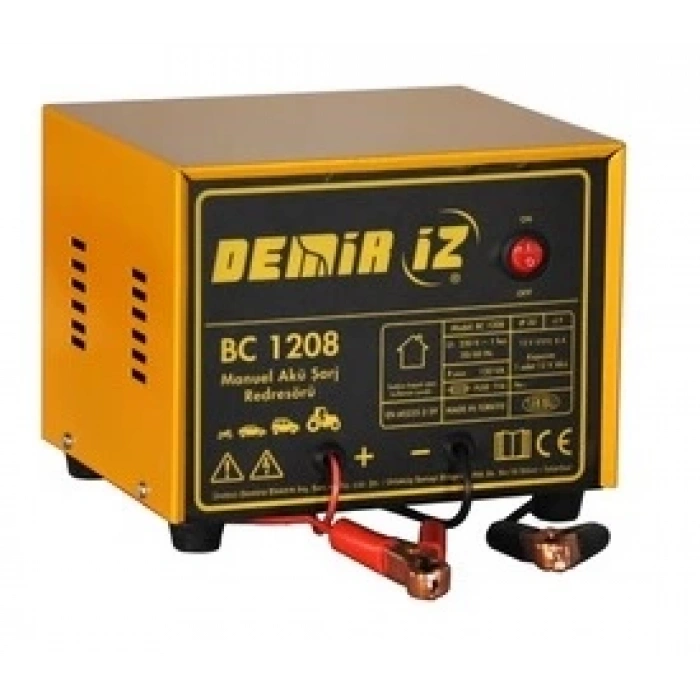 Demiriz Bc 1208 Manuel Akü Şarj Redresörü 12V/8A Tek Akü İçin
