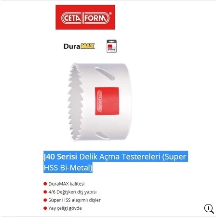 J40-40 Serisi Delik Açma Panç super Hss Bi-meta ceta.