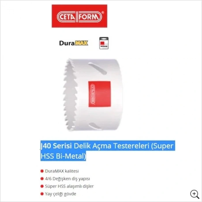 J40-60 Serisi Delik Açma Panç super Hss Bi-metal.ceta