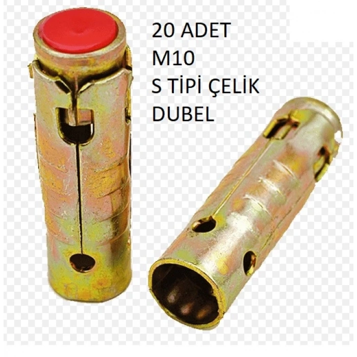 M10 S Tipi Çelik Dubel 20 Adet