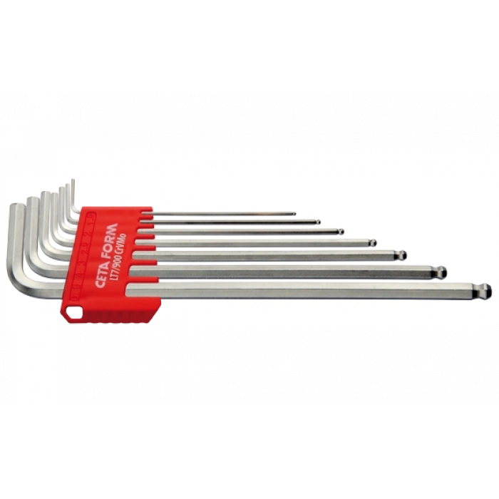 Ceta Form LT7-900 Uzun Tip Topbaşlı L Allen Anahtar Takımı 7 Parça
