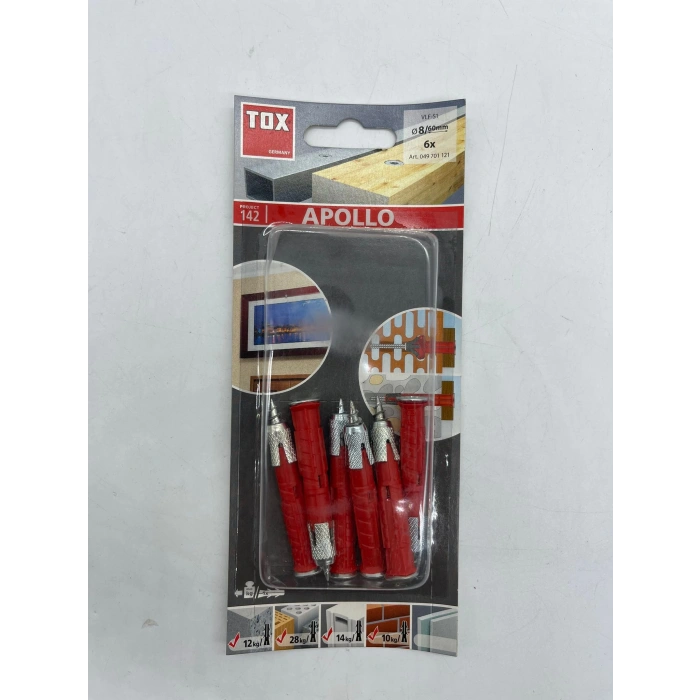 Tox Apollo Çok Amaçlı Vidalı Dübel 8X60 Mm