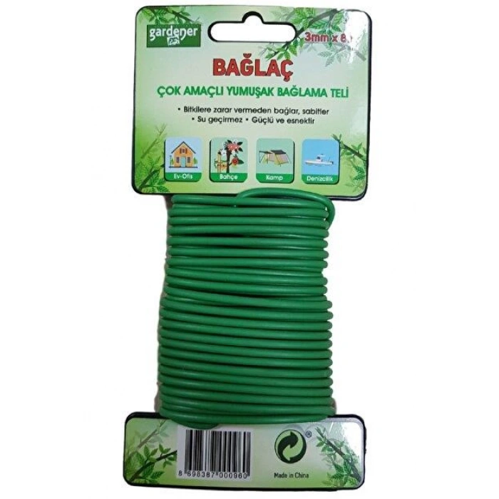 Gardener 3010 Çok Amaçlı Yumuşak Bağlama Teli 3Mmx8Mt