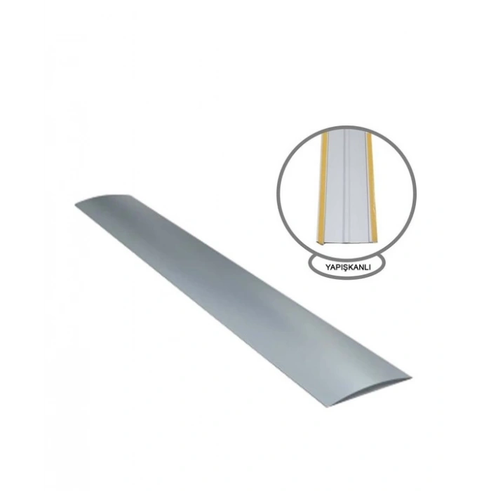 Yapışkanlı Gri Parke Kapı Eşik Çıtası En: 37 mm Uzunluk : 90 mm 3 Adet