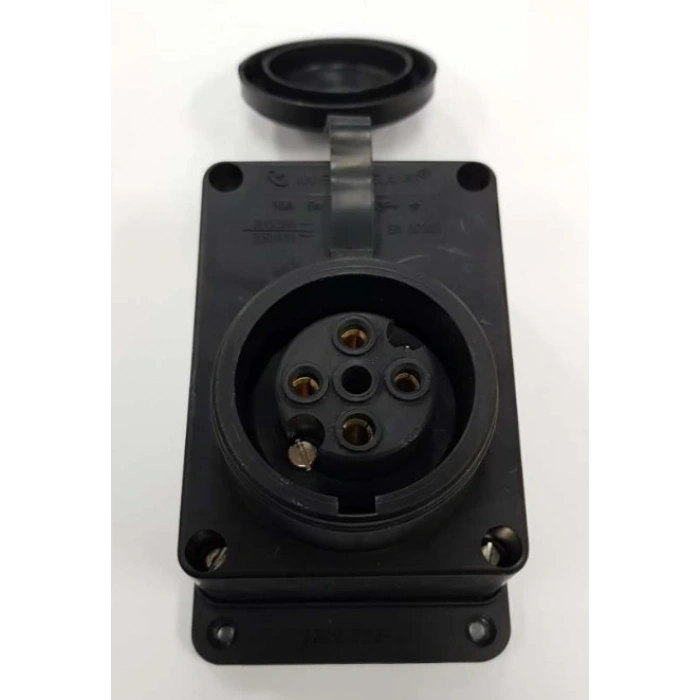 Metesan 4x16A Trifaze Kauçuk Sıva Üstü Priz