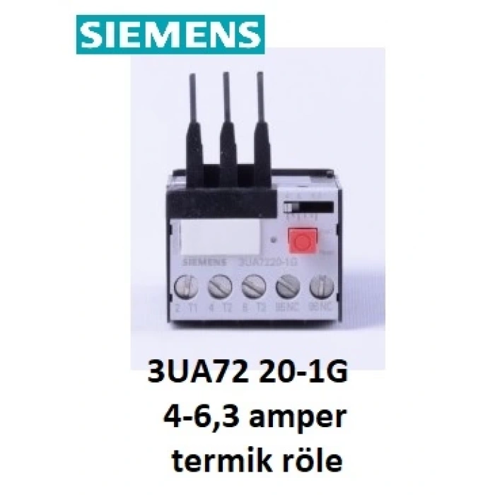 SIEMENS 3UA72 20-1G 4-6,3 Amper TERMİK RÖLE